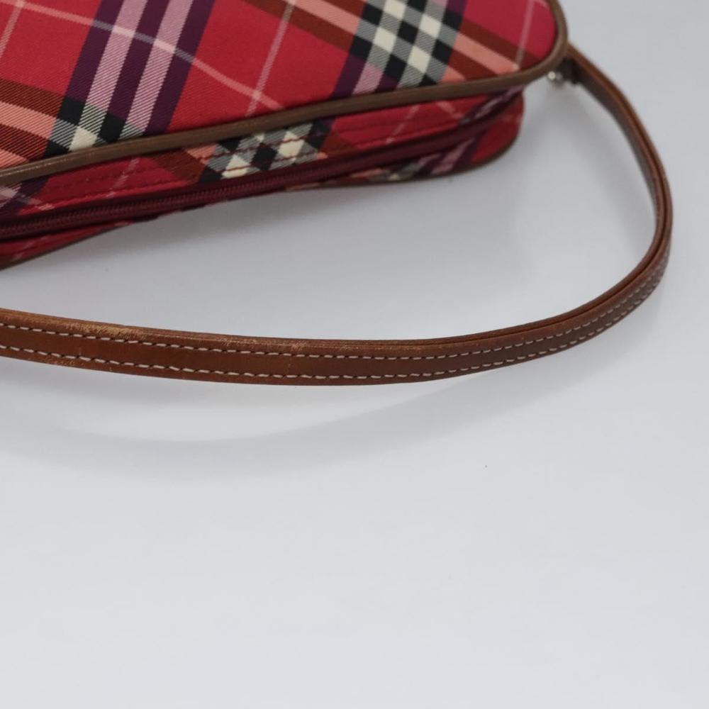 BURBERRY Nova Check Blue Label Accessory Pouch Nylon Red Brown Auth mr1139 - Picture 7 of 16